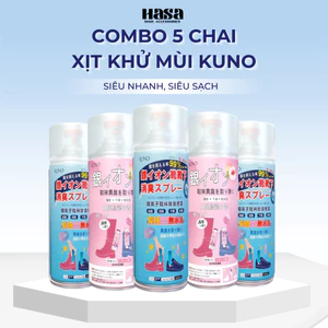 COMBO 5 Chai Xịt Khử Mùi Giày Dép NaNo Bạc, Xịt Khử Mùi Hôi Chân Nano 260ml