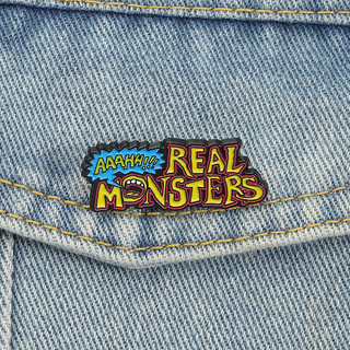Bộ phụ kiện kim loại khắc chữ AAAHH!!! REAL MONSTERS - Heavyweight Pins cho balo và quần áo