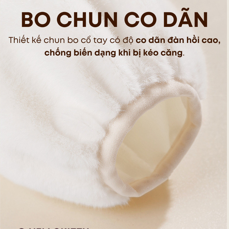 Set 2 Bao Ống Tay Áo Dài KOOBEE - Chống Dầu, Chống Bẩn, Chống Mài Mòn - Chất Liệu Lông Chồn Mịn Mềm Ấm - 4 Màu | 352