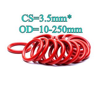 Vòng đệm vòng chữ O silicon màu đỏ CS3.5mm * OD10-250mm vòng chống thấm nước thành phần niêm phong chịu nhiệt độ cao [JYD-ZZ-Z]