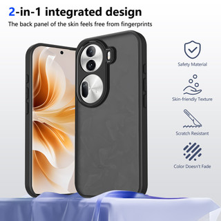 Dành Cho OPPO Reno 11 Pro 5G Ốp điện thoại Cứng Mờ Da-Cảm Giác Mềm Khung TPU Chống Sốc Mỏng Vỏ