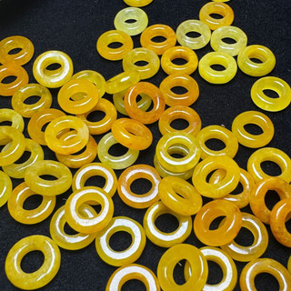 ((Jadeite vàng ngọc 13mm vòng tròn rời, phụ kiện làm vòng tay))