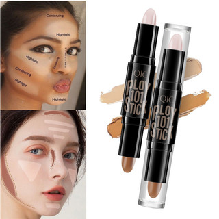Kem che khuyết điểm hai đầu Bút che khuyết điểm Ba chiều Làm sáng da mặt V-Face Makeup Fixing Shadow Pen Mỹ phẩm Chống thấm nước, Làm sáng tông màu da, Kem che khuyết điểm, Lâu trôi, Sửa đổi tông màu da, Lỗ chân lông vô hình, Không dễ F