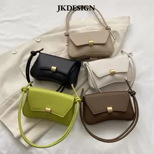 Túi đeo chéo JKDESIGN, Ví đeo nách nhẹ bằng da PU, Phong cách cổ điển Màu trơn chống nước nắp Satchels Quà tặng ngày lễ