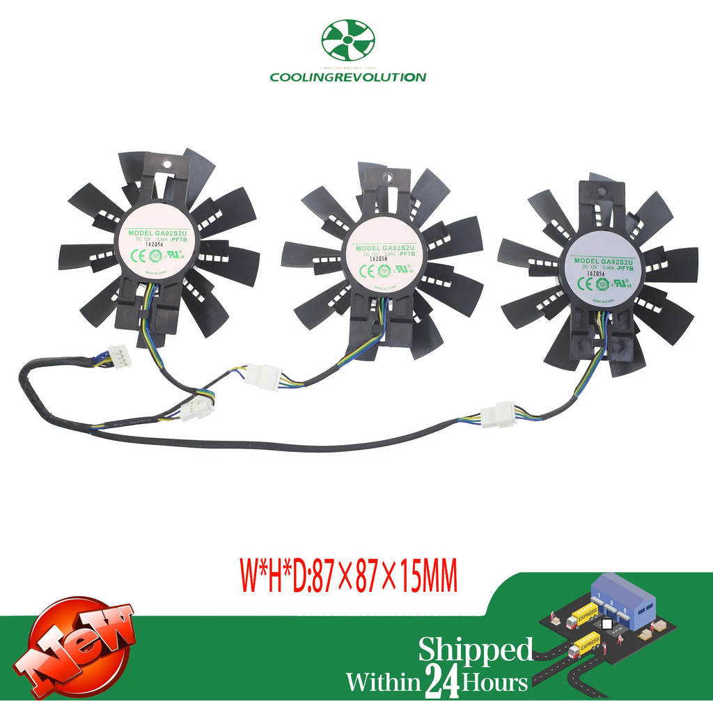 Mới Card Đồ Họa Quạt gtx 1080 Quạt GA92S2U Cho ZOTAC GTX1080 eth Khai Thác Video Card Làm Mát