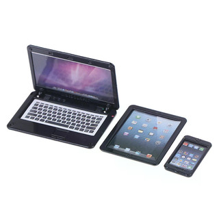3 Cái / bộ 1: 6 Nhà Búp Bê Mô Phỏng Thu Nhỏ Laptop Điện Thoại Máy Tính Bảng Mô Hình Nhà Búp Bê Học Cảnh Trang Trí Đồ Chơi
