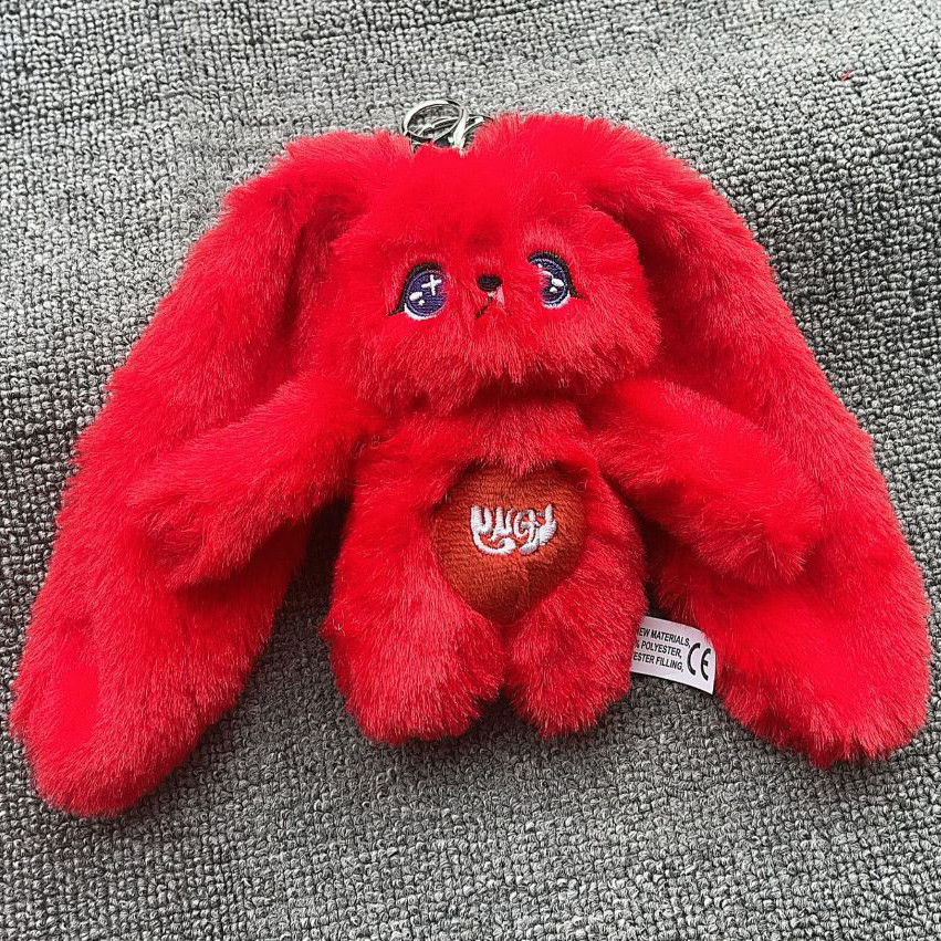 SQ5 (G) I-DLE YUQI SOLO hàng hóa độc quyền móc khóa thỏ đỏ Túi cotton sang trọng dễ thương quyến rũ sang trọng QS5