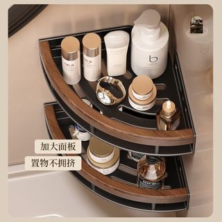 Đơn giản Hiện Đại Quả óc chó Kim Loại Phòng Tắm Góc Lỗ Tam Giác Kệ Sử Dụng Phòng Tắm Nhà Vệ Sinh Phòng Tắm Giá Để Đồ