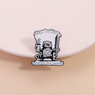 Huy hiệu động vật sáng tạo, đáng yêu cho văn phòng, thể hiện nhiều trạng thái cảm xúc công việc