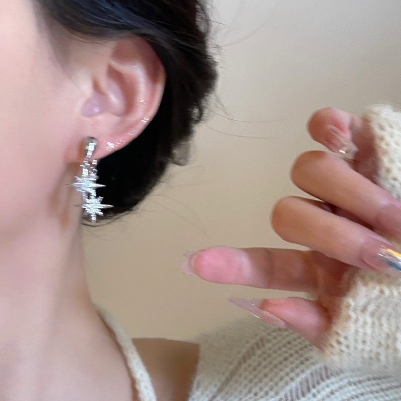 Bông Tai Măng Cụt Zircon Tinh Tế, Phù Hợp Làm Quà Tặng