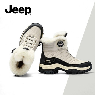 Giày Bốt Tuyết JEEP Nữ Plus Nhung Dày Cao Cấp Ấm Áp Chống Lạnh Ngoài Trời Chống Trơn Trượt Chống Mài Mòn Thu Đông Giày Bốt Ngắn