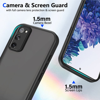 Dành Cho Samsung Galaxy S20 FE 5G Ốp điện thoại Cứng Mờ Da-Cảm Giác Mềm Khung TPU Chống Sốc Mỏng Vỏ