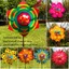 YOLOGO Hoạt Hình Nhiều Màu Sắc Cối Xay Gió Truyền Thống, Nhiều Phong Cách Xoay Gió Spinner, Mặt Cười Ong Đường Kính 38cm PVC Đứng Bãi Cỏ Hoa Pinwheel