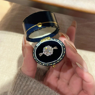 Nhẫn zircon nữ phong cách châu Âu và Mỹ, siêu nhấp nháy
