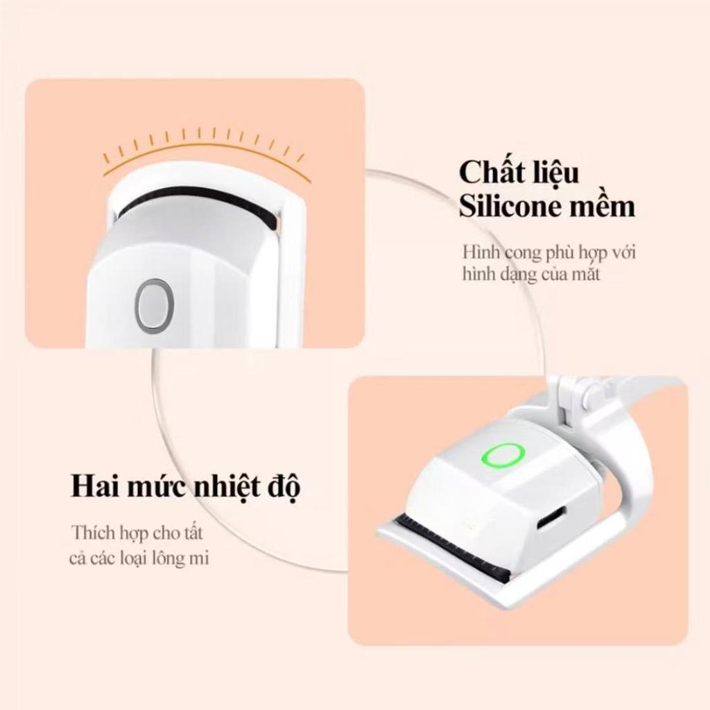 Máy Bấm & Uốn Mi Điện - Làm Dùng Nhiệt - Uốn Mi Cong Đẹp - Dễ Dùng, An Toàn - Phù Hợp Tất Cả Loại Lông Mi