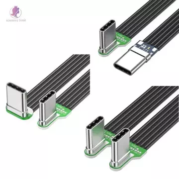 resource limit Dây sạc nhanh RESOURCE GIỚI HẠN, Dây dữ liệu sạc nhanh chống oxy hóa hai đầu, Truyền dữ liệu Ống phẳng linh hoạt uốn cong loại C sang USB C Cáp phẳng Sạc nhanh