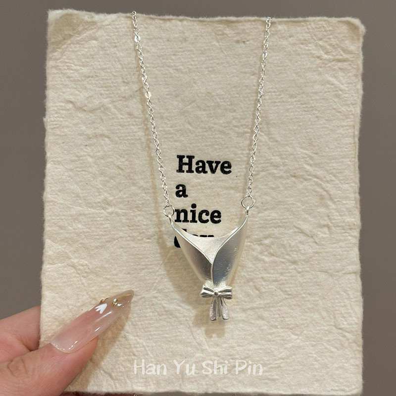 Hoa Sắp Xếp Vòng Cổ Bông Tai Thời Trang Thiết Kế Sáng Tạo Đơn Giản Phù Hợp Với Bó Hoa Bao Bì Mặt Dây Chuyền Xương Đòn Dây Chuyền