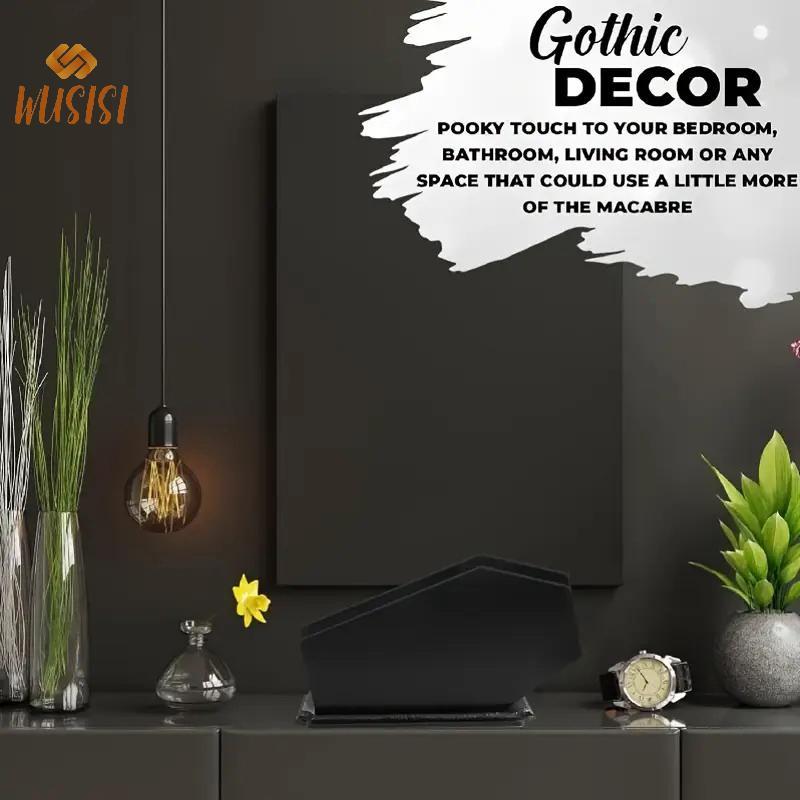 [WUSISI] Giá đỡ cọ trang điểm hình quan tài Gothic Hộp đựng mỹ phẩm Hộp đựng mỹ phẩm Trang trí theo chủ đề Halloween MỚI