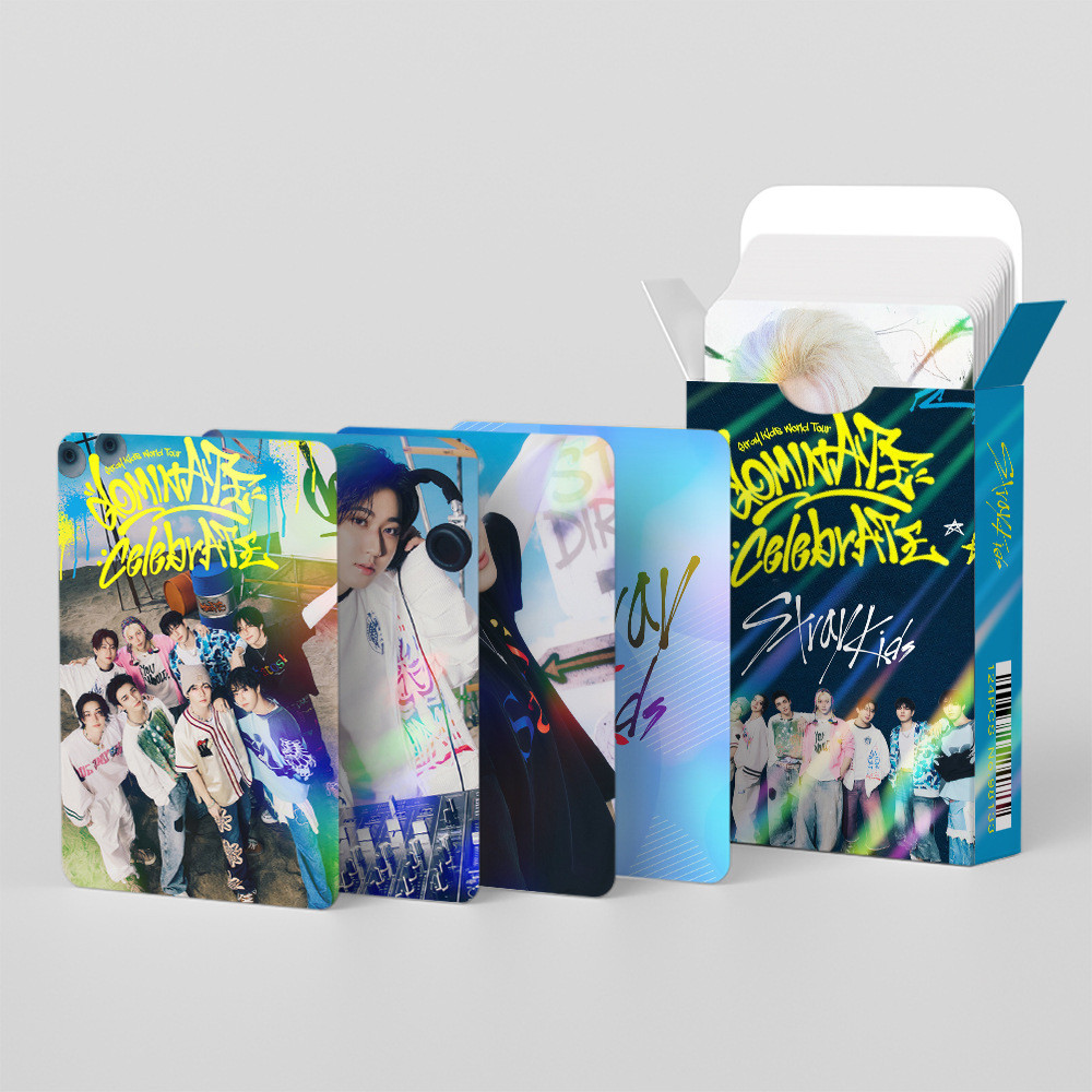 124 chiếc STRAY KIDS dominATE celebrATE Laser Hologram Lomo Cards 2026 Lời chào mùa giải Starlight Supper Club Photocards BANG CHAN HAN Bưu thiếp ba chiều YM