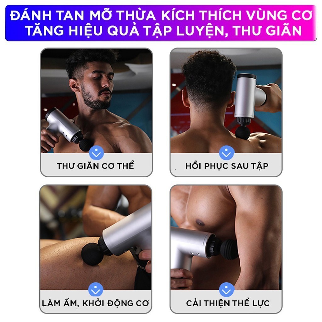 Máy massage cầm tay mát xa cổ vai gáy chân bụng xóa tan nhức mỏi cơ và xương khớp -Bảo hành 6 tháng lỗi 1 đổi 1