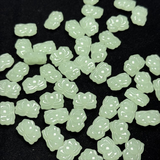 (20 Chiếc) Kính Hạt Hoa Sen Khắc, Size 14x10mm, Phụ Kiện Vòng Tay