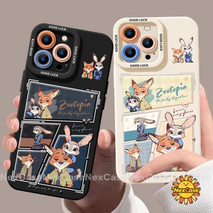 ốp Lưng Cho iphone 16 pro max 17 air 13 14 12 16e 15 16 11 Pro Max XR X XS Max 8 13 15 7 Plus ốp lưng thỏ và cáo zootopi