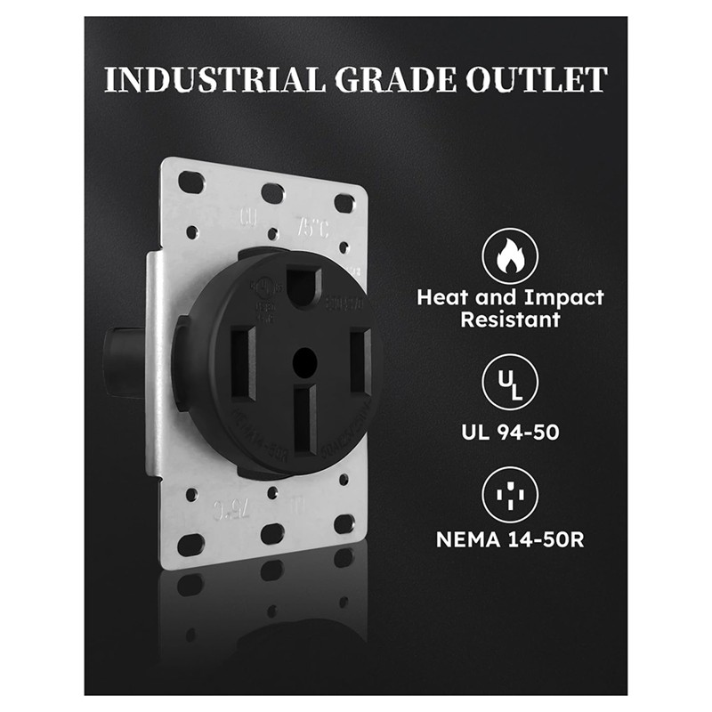 NEMA14-50 Ổ Cắm Bằng Cấp Công Nghiệp Cho Even, Bạc EV Sạc 50Amp 125 / 250V Receptacle