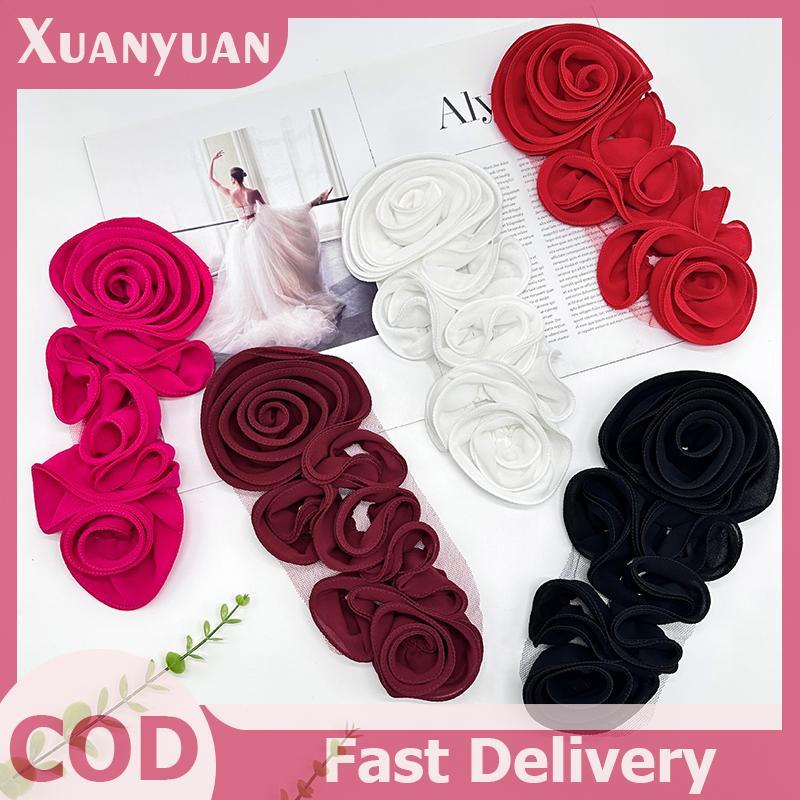 XUAN 3D Hoa Trang Trí Handmade Hoa Miếng Dán DIY Ngực Hoa May Đính Cho Váy Cưới Phụ Kiện VN