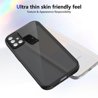 Dành Cho Samsung Galaxy M51 Ốp điện thoại Cứng Mờ Da-Cảm Giác Mềm Khung TPU Chống Sốc Mỏng Vỏ