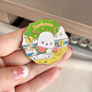 5 Cái / bộ Sanrio Hoạt Hình Huy Hiệu Giai Điệu Quế Chó Kumi Kim Loại Trâm Trang Trí Pin