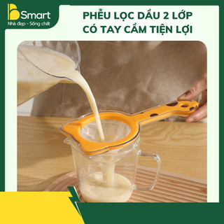 Bộ Lọc Phễu 2in1 Có Tay Cầm, Lọc Dầu Nhà Bếp Hai Lớp 2 Trong 1 Có Bộ Lọc, Rây Lọc Thức Ăn Dặm Cho Bé