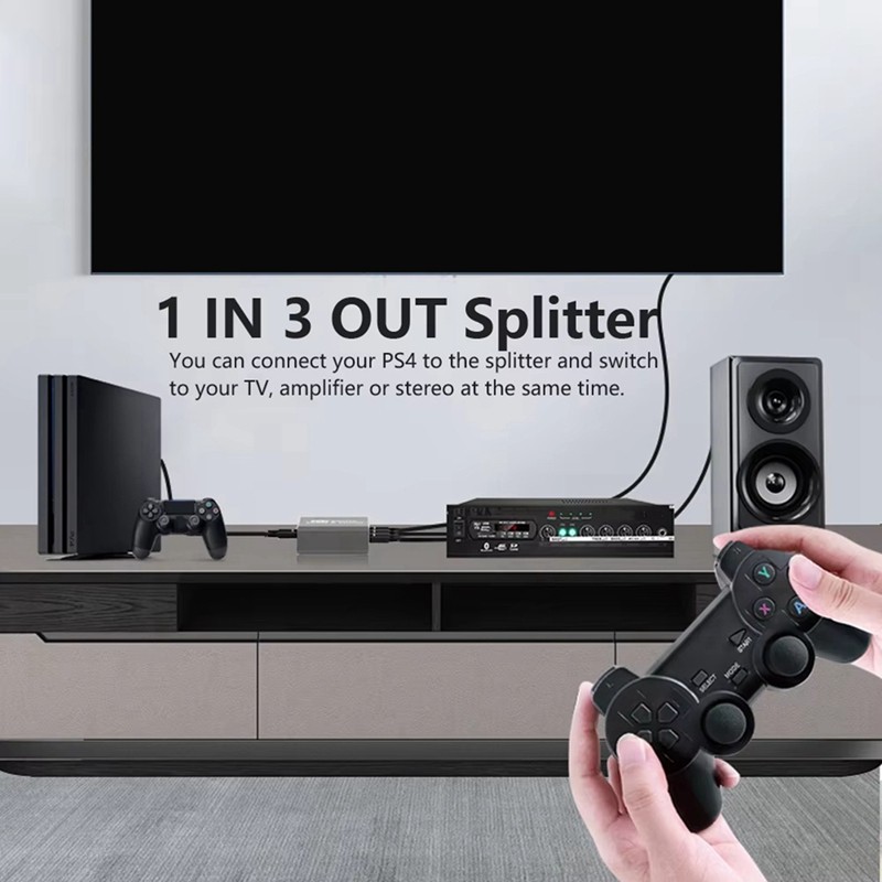 Bộ chia âm thanh kỹ thuật số SPDIF 1X3 Bộ chuyển đổi quang 3 chiều Toslink Suppoort LPCM 2.0 DTS -AC3 cho / TV / / Bộ khuếch đại