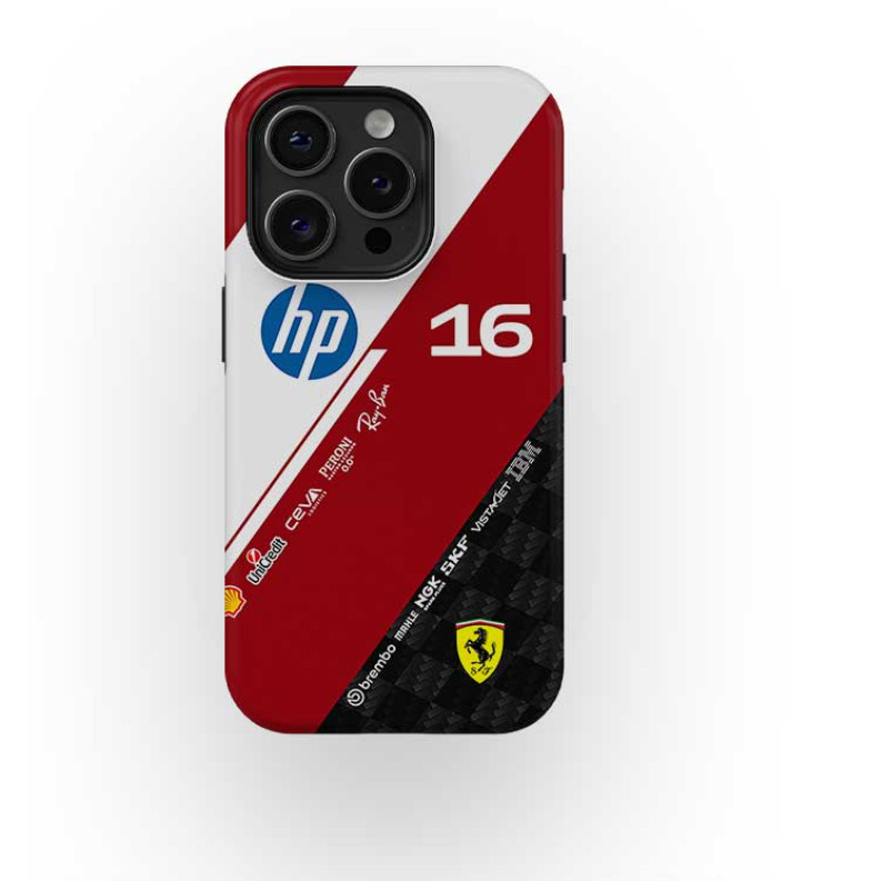 Ốp Điện Thoại Sống Động Charles Leclerc 2025 Thích Hợp Cho iPhone17 16PM 15ProMax 11Pro 12MINI SAMSUNG S22 / 23 / 24 / 25 13plus 7 / 8 SE XS XR 2in1 Vỏ Bóng