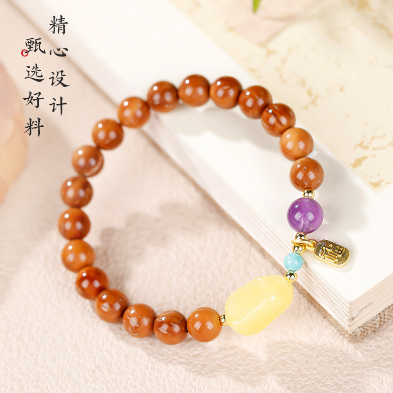 Hạt may mắn thạch anh tím tự nhiên