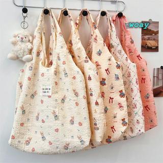 Túi đeo vai WOAY, Túi xách nữ Quà tặng in hình động vật, Túi đựng đồ nữ sinh viên hợp thời trang Túi mua sắm du lịch dung tích lớn