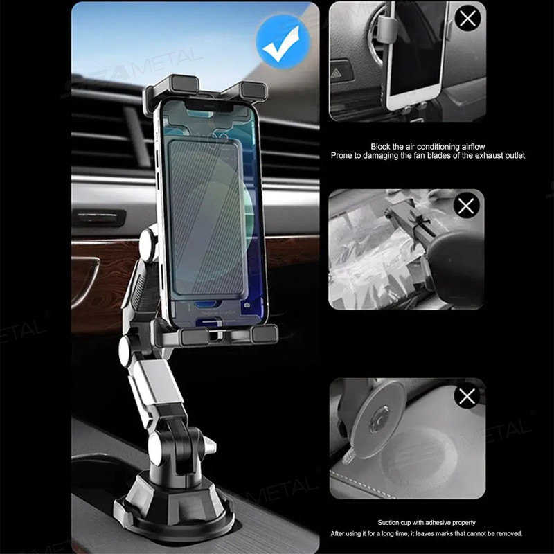 Giá đỡ cốc máy tính bảng SEAMETAL cho ô tô hoặc xe tải hạng nặng 360° Xoay có thể điều chỉnh cánh tay Máy tính bảng đa năng