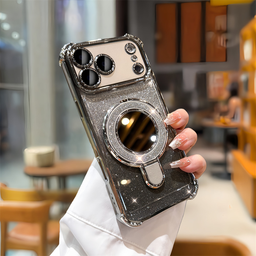 Ốp khung gương mạ điện, bảo vệ camera toàn diện, chống sốc, vỏ cứng cho iPhone 17 Pro Max 16 11 12 13 14 15 Pro Max 16 Plus
