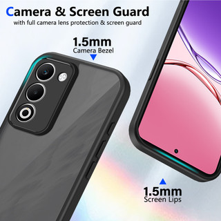Dành Cho OPPO A5 4G / 5G 2025 Ốp điện thoại Cứng Mờ Da-Cảm Giác Mềm Khung TPU Chống Sốc Mỏng Mỏng