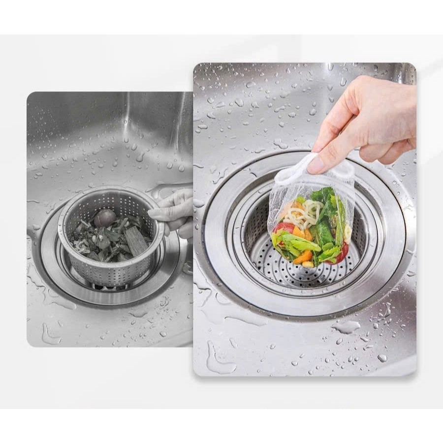 Combo 10 Gói (tầm 600 chiếc) Túi Lưới Lọc Rác  Cho Bồn Rửa Chén Bát Chống Tắc Nghẽn - Hàng Có Chun