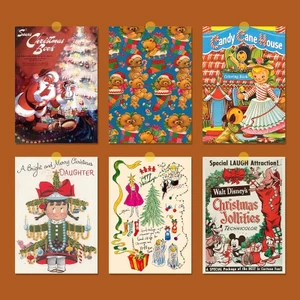 Poster Giáng Sinh Vintage - Phong Cách Showa Mỹ, Hoạt Hình Dễ Thương, Lõi In Canvas Cho Phòng Thu, Phòng Ngủ Và Trang Trí Nhà Cửa