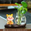 Bình thủy sinh kèm tượng rồng mini