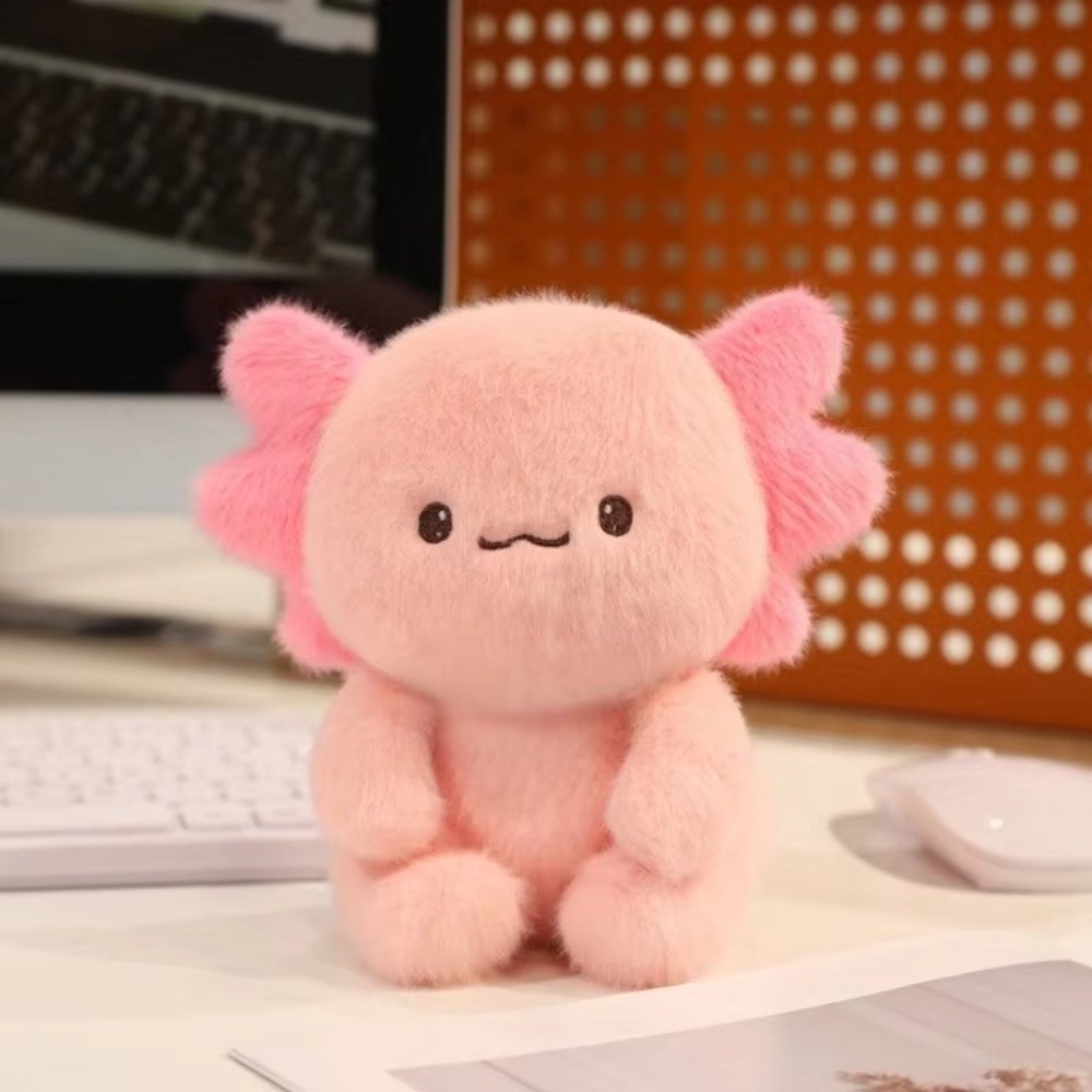YOLOGO 1 Búp Bê Nhồi Bông, Đồ Trang Trí Kawaii Búp Bê Đồng Hành Sang Trọng Siêu Mềm, Búp Bê Axolotl Salamander Dễ Thương Trang Trí Nhà Đồ Chơi Động Vật Sang Trọng Quà Tặng Sinh Nhật