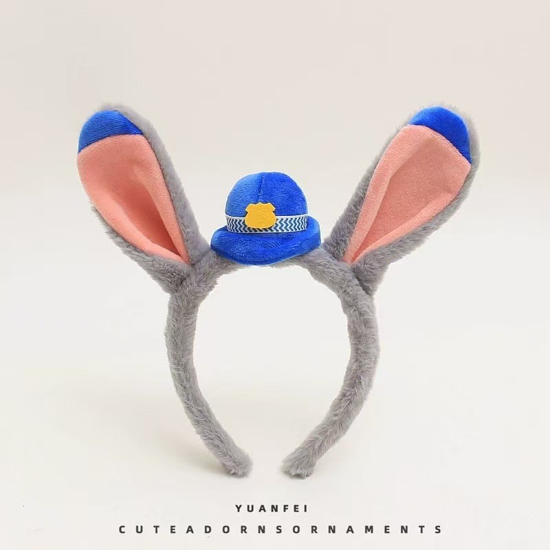 YT4 Mũ Chụp Hình Phong Cách Judy Rabbit từ Zootopia - Tai Thỏ Cute, Phụ Kiện Tóc Hấp Dẫn