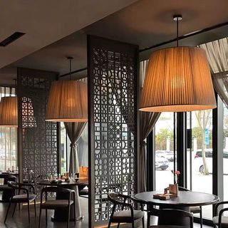 AIMI Đèn Thả Trần Đèn Mặt Dây Chuyền Cổ Điển Cho Nhà Hàng Nhà Bếp Đèn Trần Trang Trí Với Bóng Vải Lanh Thích Hợp Cho Chiếu Sáng Quán Cà Phê Văn Phòng