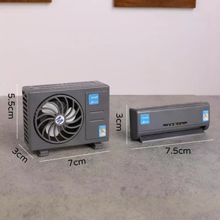 Bộ điều hòa không khí nhà búp bê thu nhỏ Nhà búp bê-Bộ trang phục nội thất DIY Trang trí tỷ lệ 1: 12 Phụ kiện nhà tiện ích