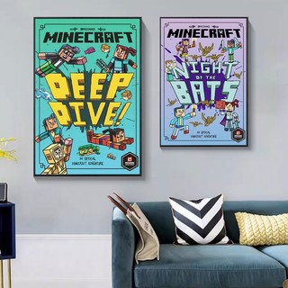 Tranh canvas theo chủ đề Minecraft (MC), thích hợp cho phòng thể thao điện tử, quán cà phê internet, phòng trẻ em, phòng ngủ và trang trí nhà cửa