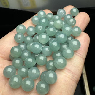 ((Ngọc Lục Bảo Màu Nước Tròn - 10 Hạt Rời), Phụ Kiện Tự Làm Vòng Tay)