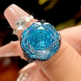 Nhẫn Vàng Nữ 16mm với đáy đồng mạ vàng và họa tiết hoa hồng nhiều màu sắc
