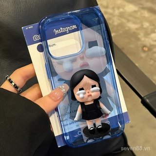 Ốp Điện Thoại Thích Hợp Cho iPhone 11 12 13 14 15 16 17 Pro max Plus Air Blue Pink Hepburn Style Crying Baby Vỏ Bảo Vệ Chống Sốc Bao Gồm Tất Cả R7WQ