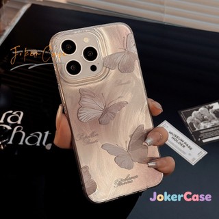 Ốp Lưng Cho iPhone 11 13 17 16 15 14 12 Pro Max XR X XS Max 14 16 8 7 Plus SE2020 Air Túi mềm hình bướm óng ánh lông vũ